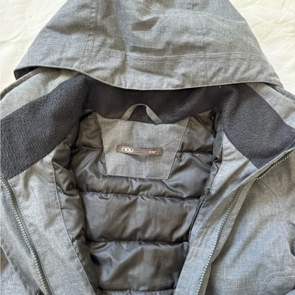 Nau Women's Charcoal Hooded Down Ski Jacket S RN 119269 - Picture 5 of 13